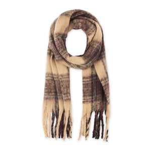 Cozy Plaid Scarf | Brown