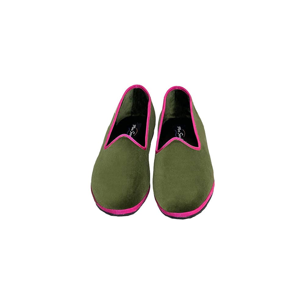 Venetian Slippers- Pink and Olive