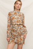 Long Sleeve Mock Neck Mini Dress