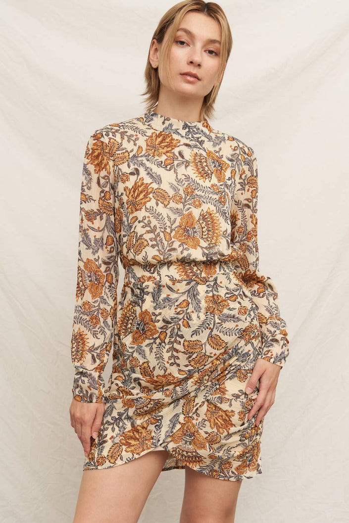 Long Sleeve Mock Neck Mini Dress