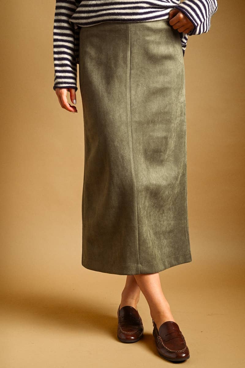 The Oliva Suede Midi