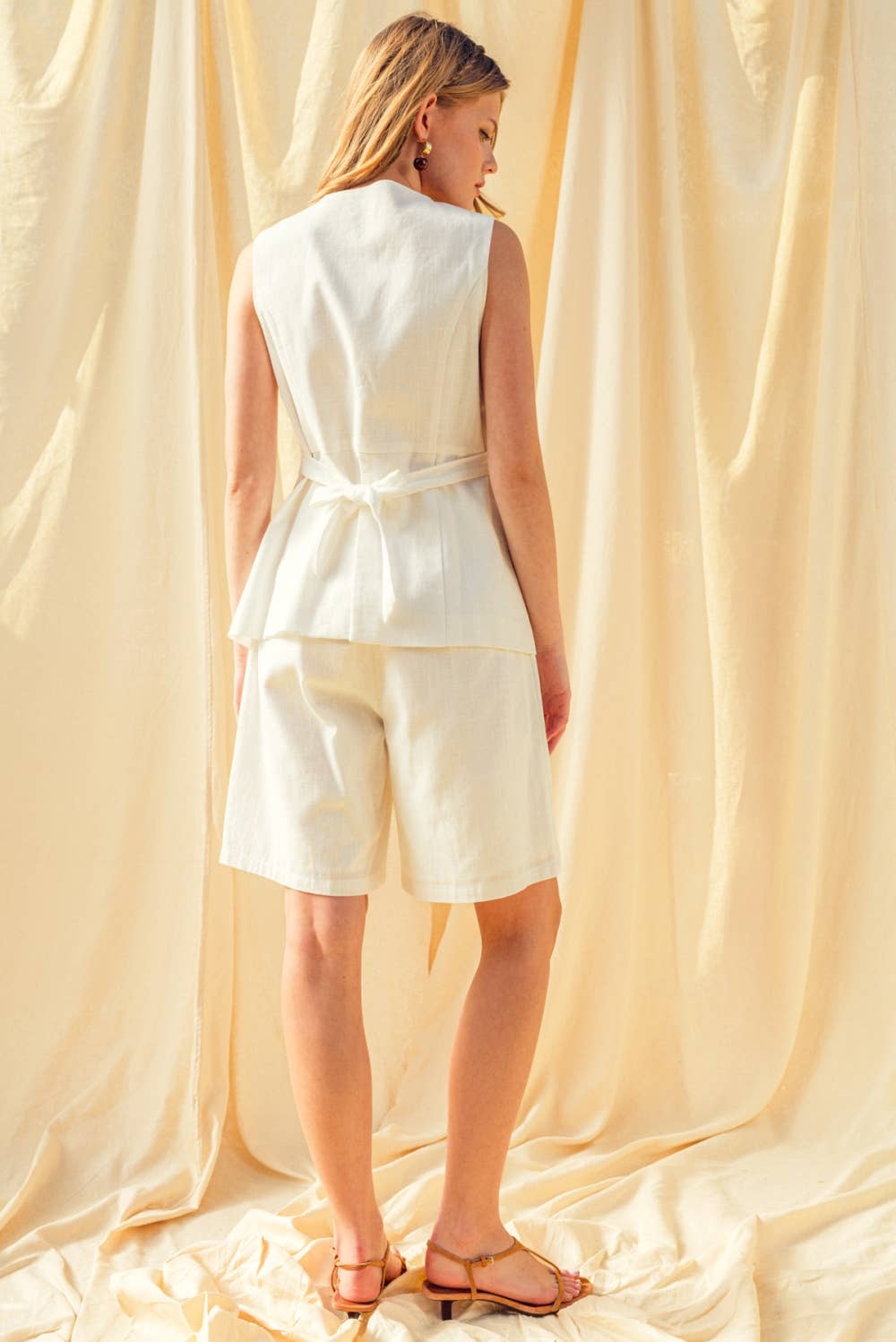 Cotton Linen Bermudas