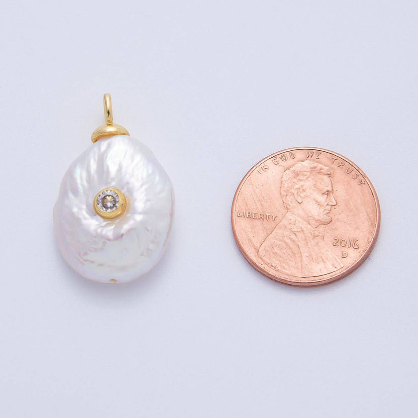 Baroque Freshwater Pearl Drop Pendant