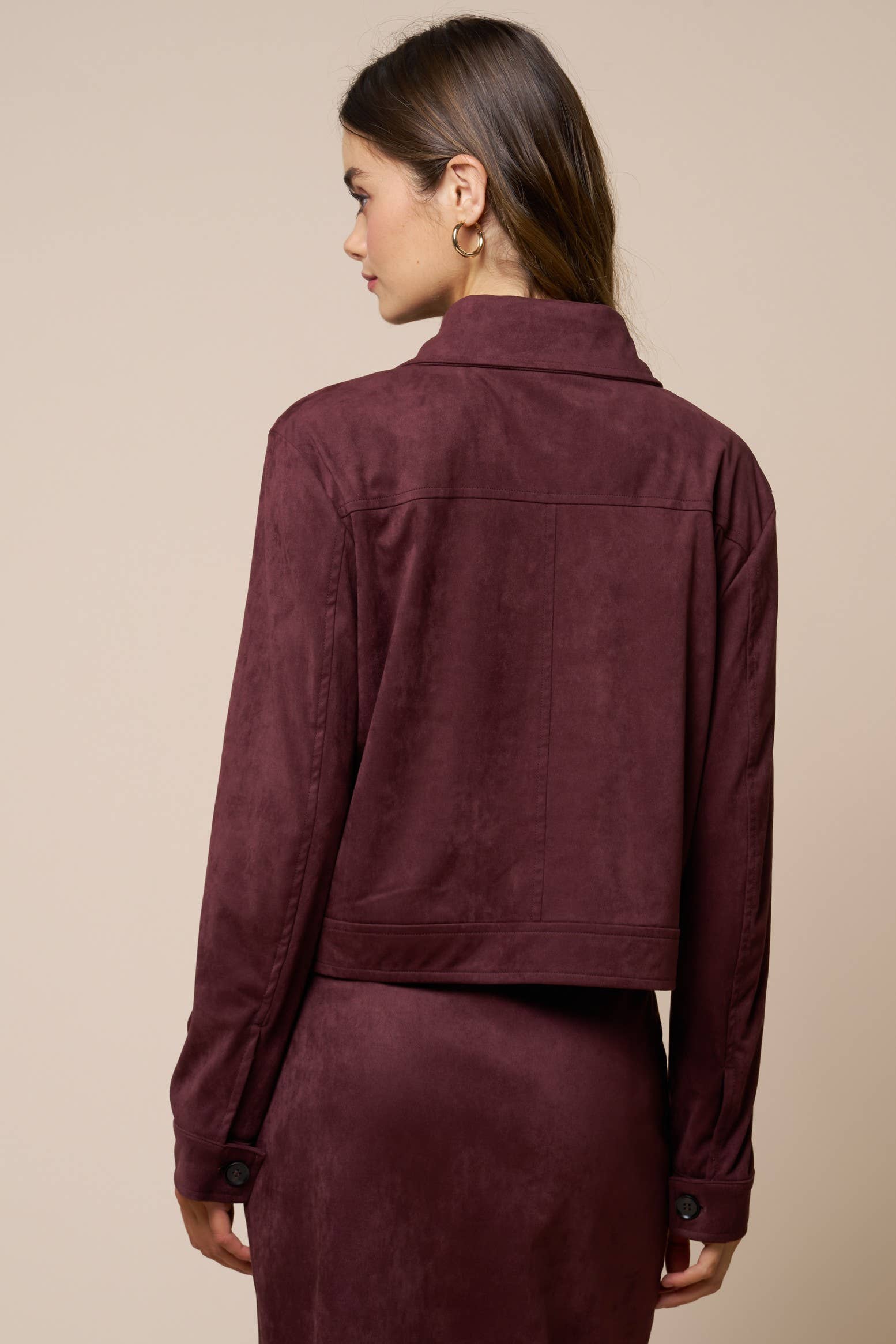 The Merlot Suede Jacket