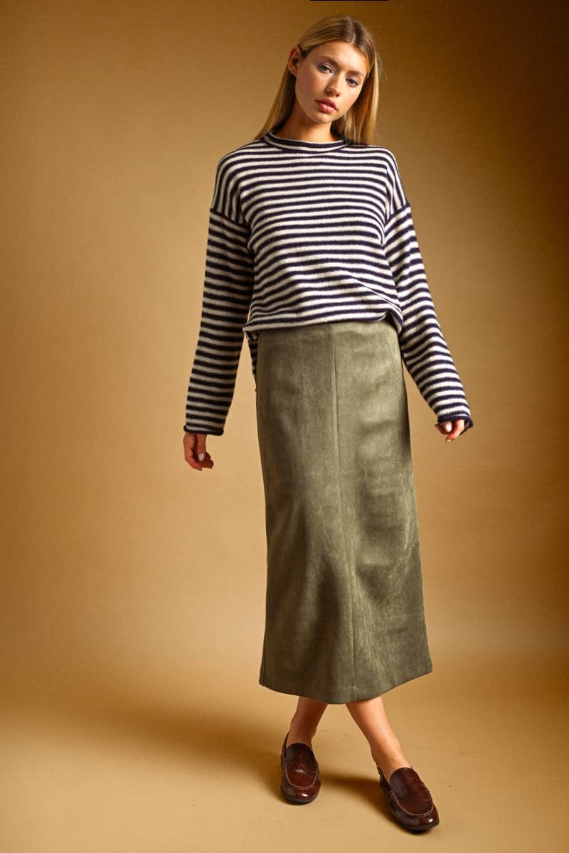 The Oliva Suede Midi