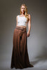 Plaid Elastic Back Maxi Skirt