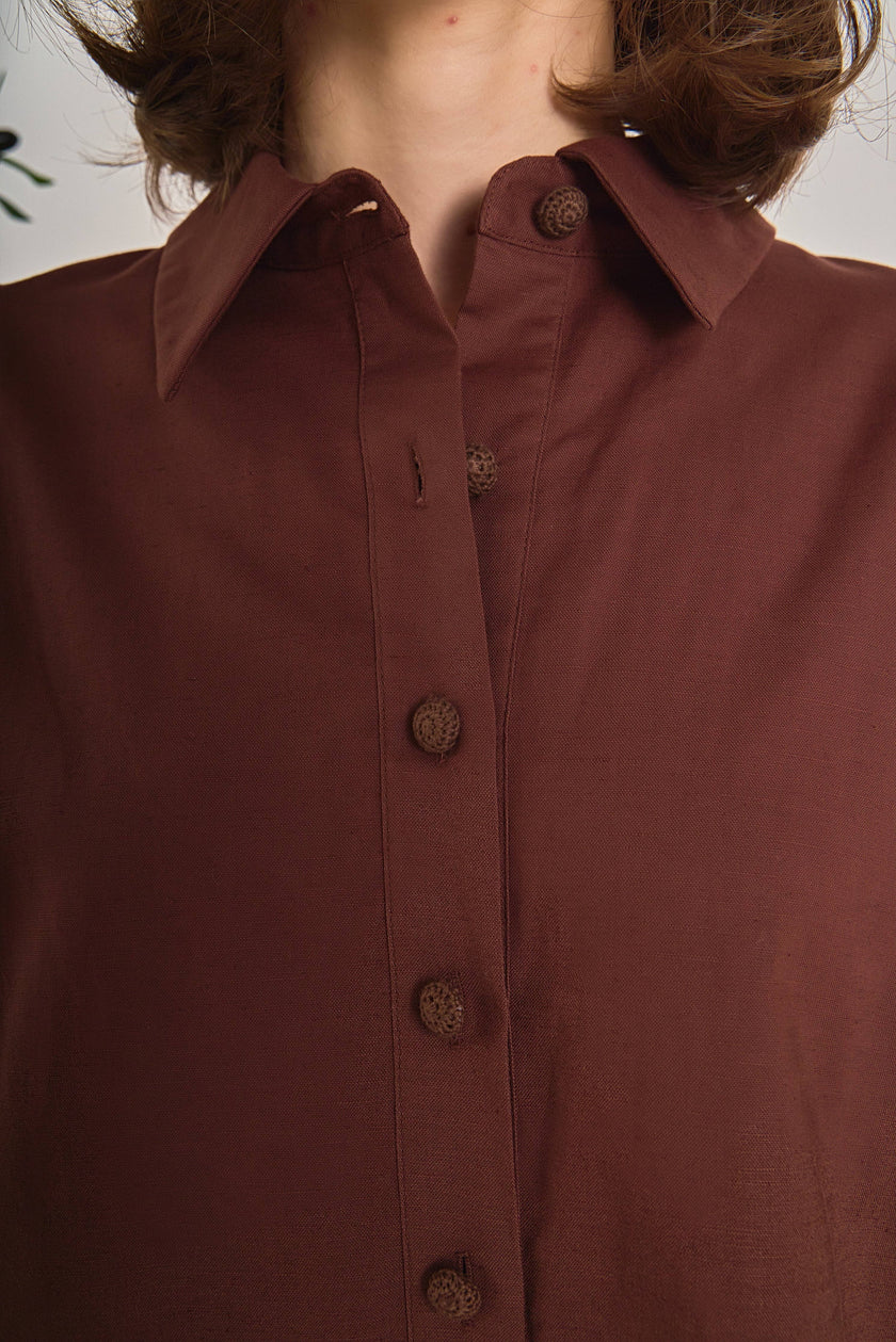 the Midnight Lace Linen Lace Shirt