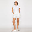 Pure White Cotton Shorts