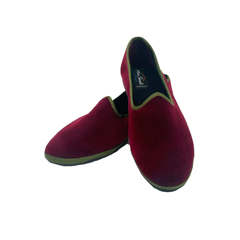 Venetian Slippers- Bordeaux and Chartreuse