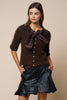 Leopard Scarf Knit Top