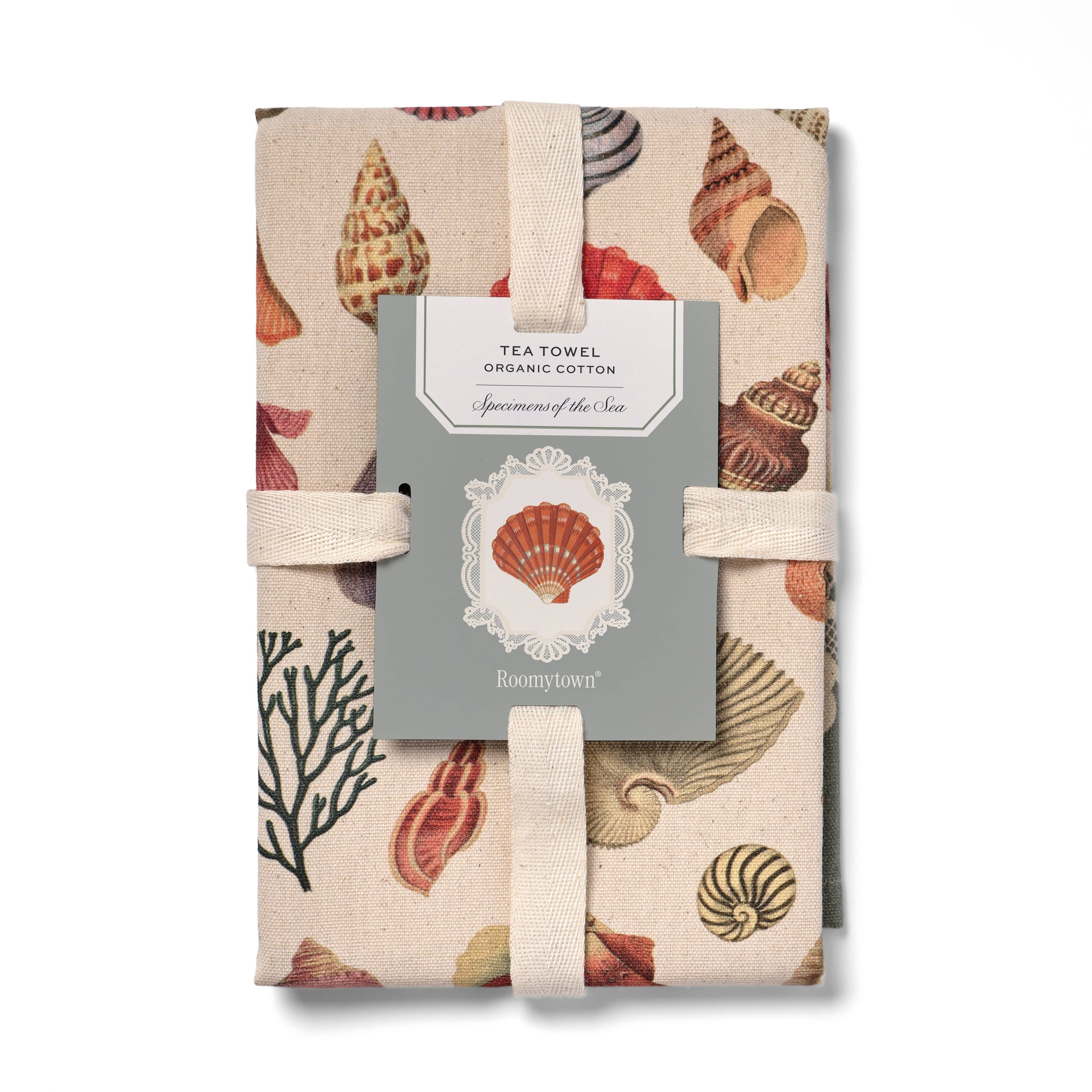 Organic Cotton Tea towel - Specimens of the Sea