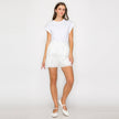 Pure White Cotton Shorts