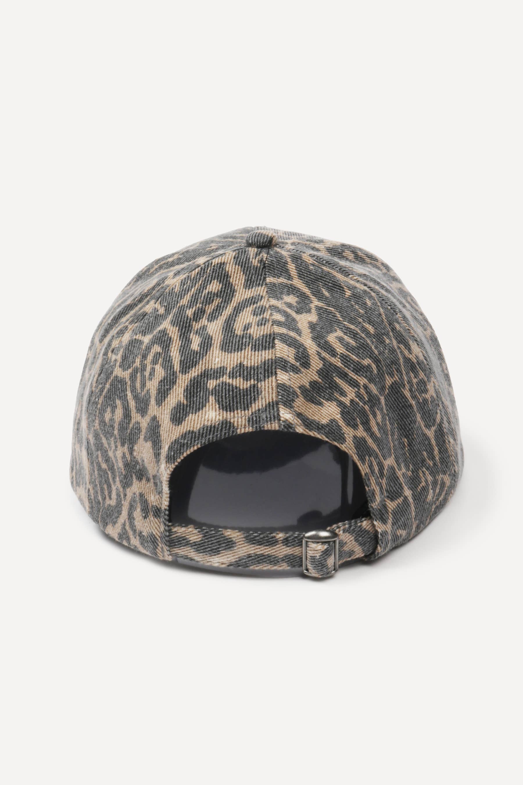 Washed Leopard Baseball Cap
