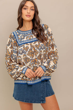 Printed Woven Top