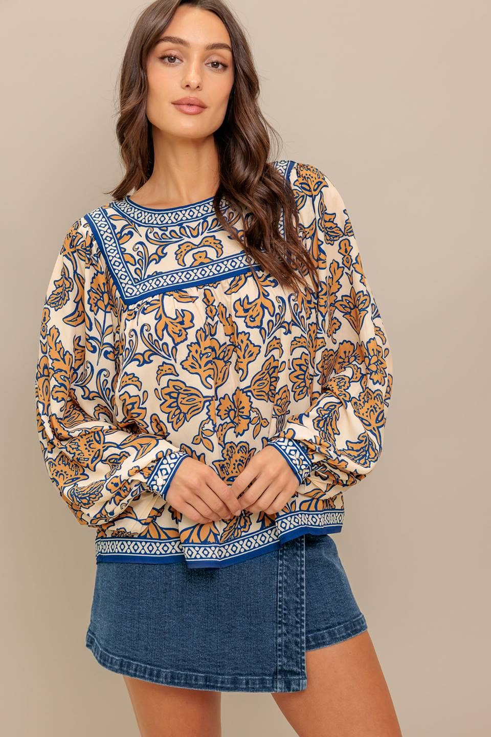 Printed Woven Top