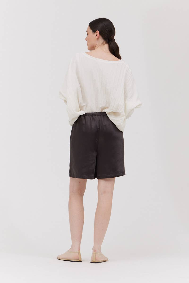 Satin Shorts |  Espresso