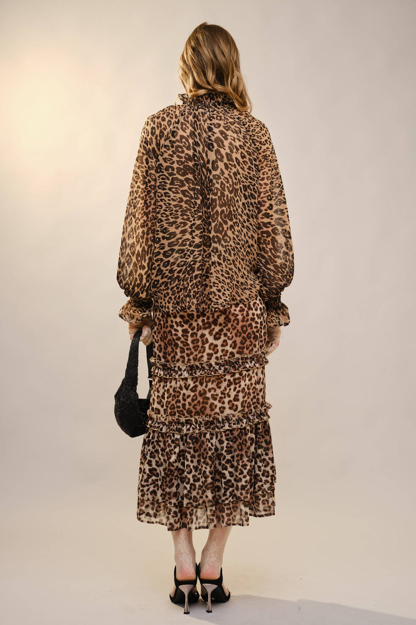 Sheer Leopard Blouse