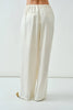 Crinkle Satin Wide-Leg Pants