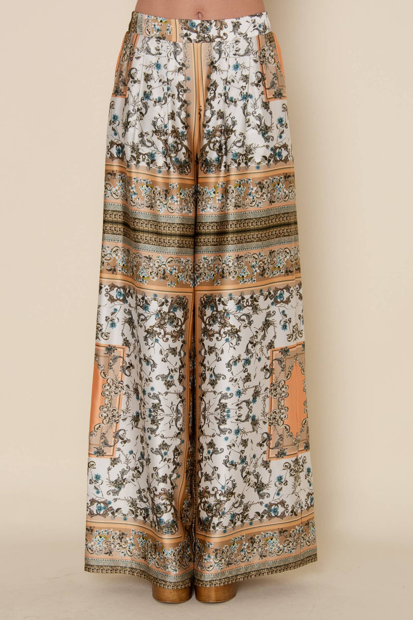 Vintage Scarf Print Pants