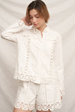 Patch Crochet Trim Shorts