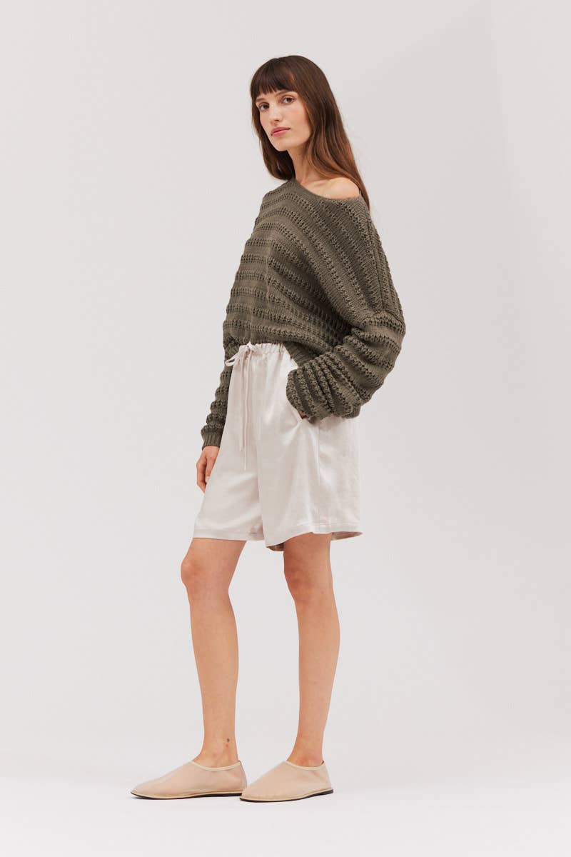 Satin Shorts |  Espresso
