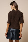 Leopard Scarf Knit Top