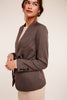 Belted Houndstooth Blazer