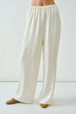 Crinkle Satin Wide-Leg Pants