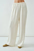 Crinkle Satin Wide-Leg Pants