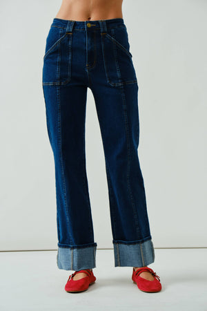 Signature Cuff Straight Denim