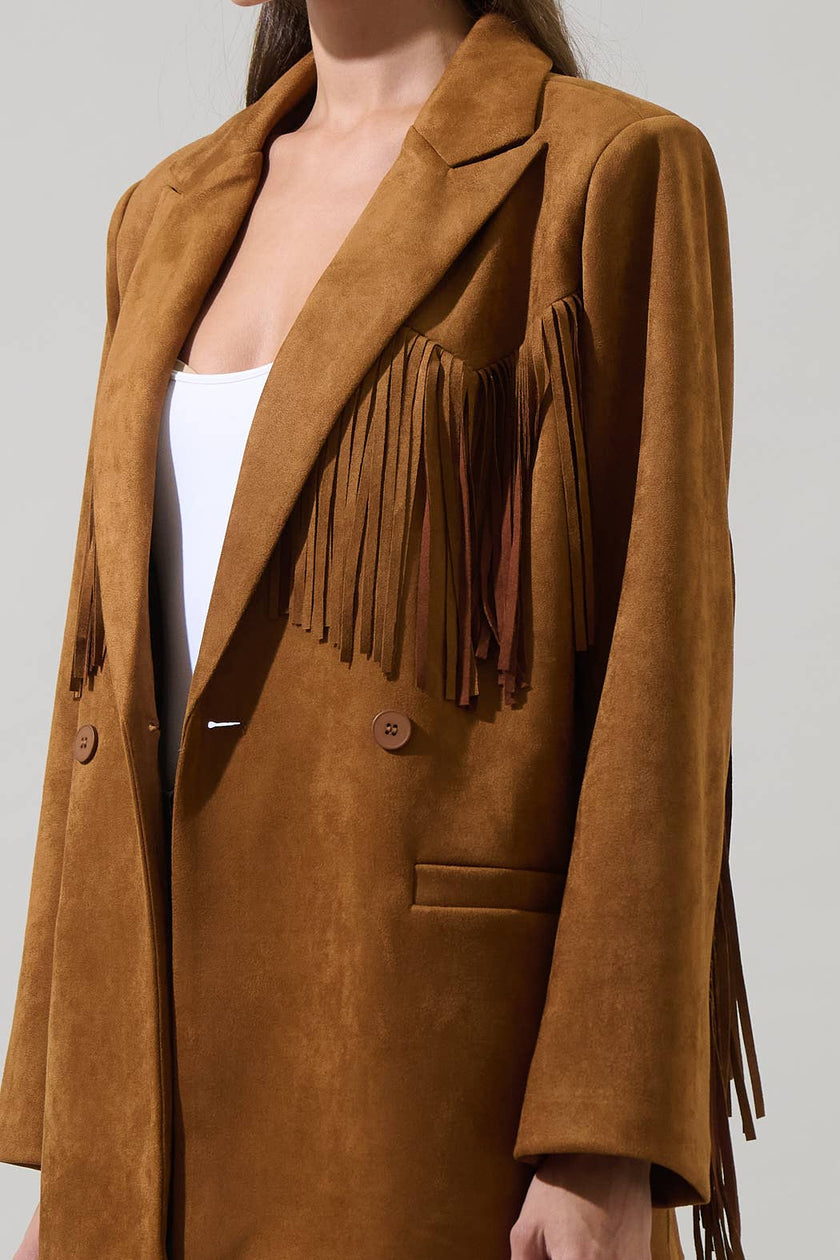 Rufina Fringe Collared Jacket