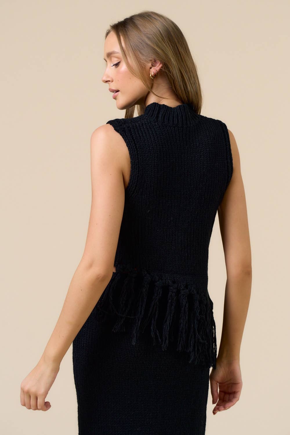 Tassel Trim Knit top