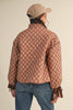 Floral Quilted Jacket Ribbon Sleeve