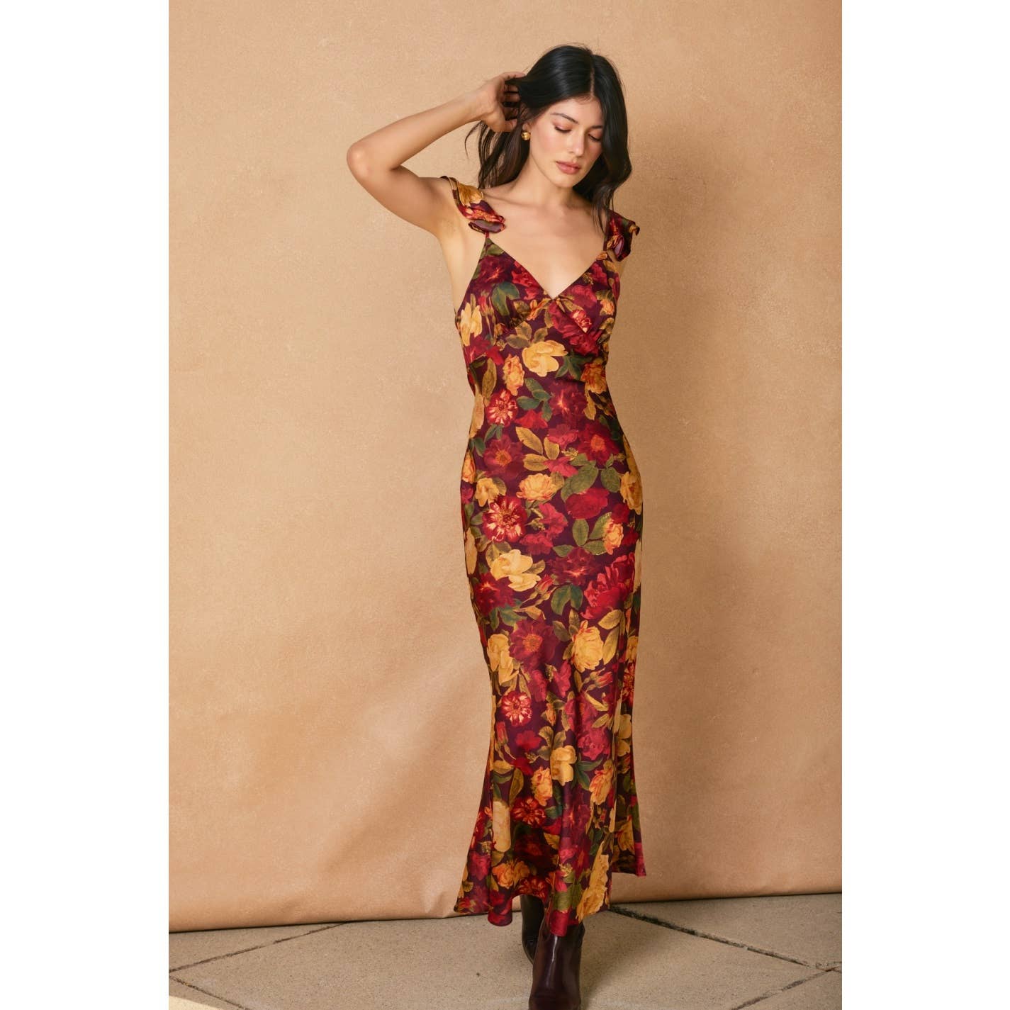 Florence Flutter Shoulder Maxi Dress