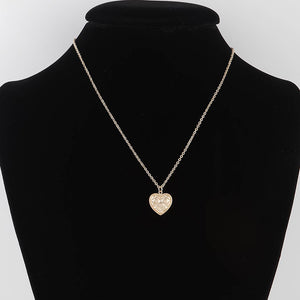 Quilted Heart Pendant Necklace