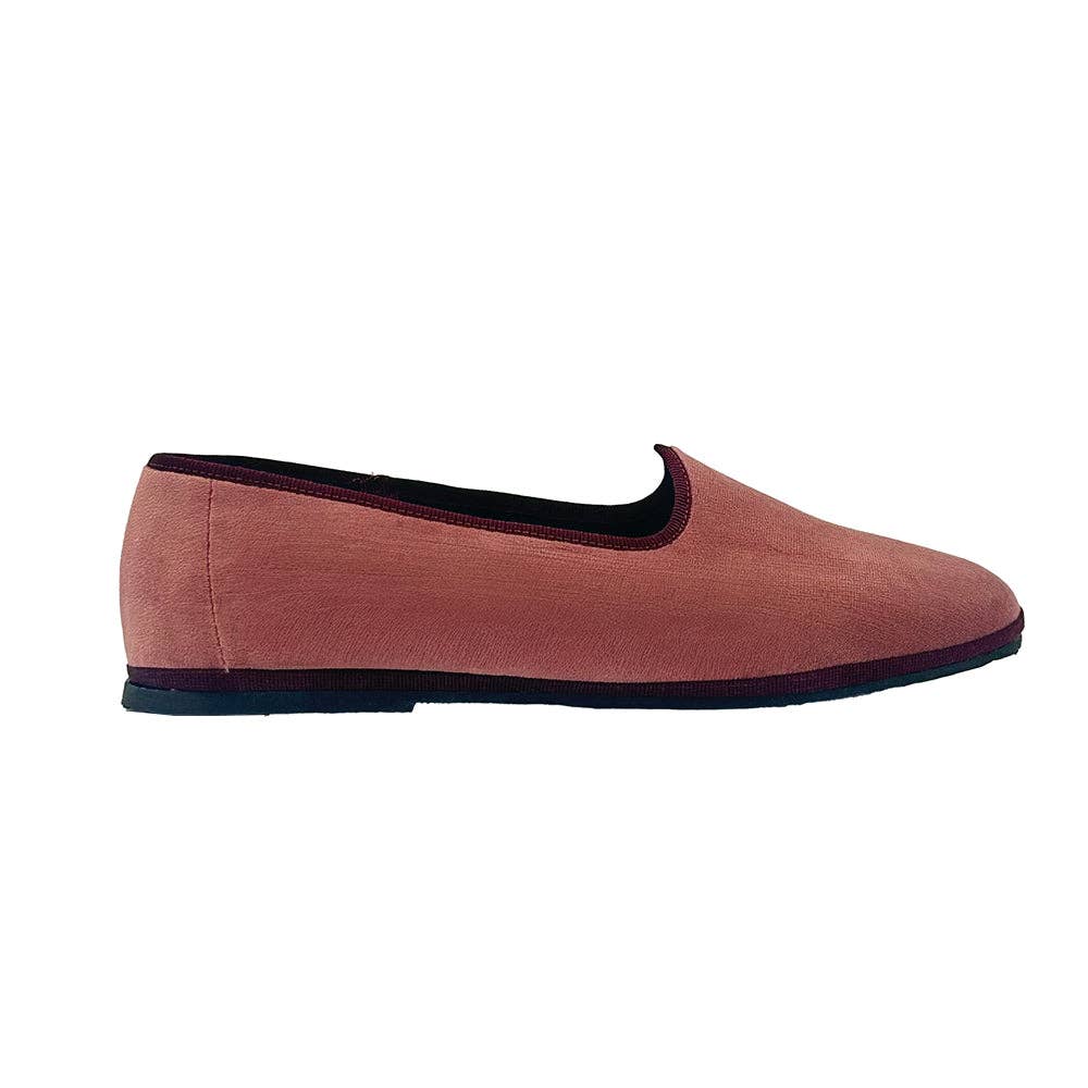 Venetian Slippers- Mauve and Burgundy