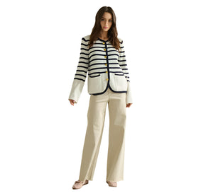 Striped Sweater Cardigan