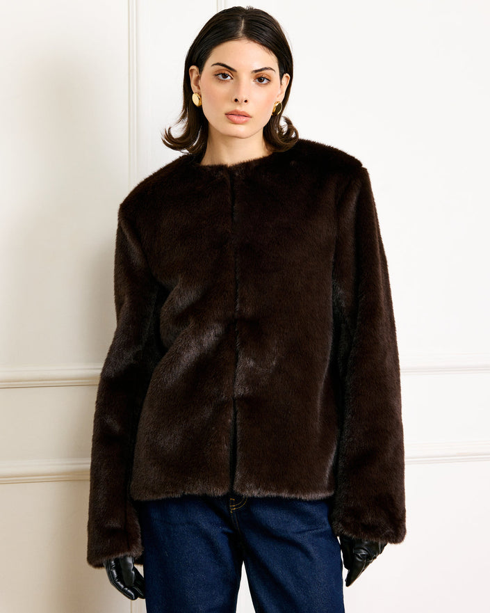 Cassidy Faux Fur Jacket | line and dot