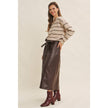 Cioccolato Faux Leather Skirt