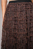 Leopard Tiered Ruffle Mesh Maxi Skirt