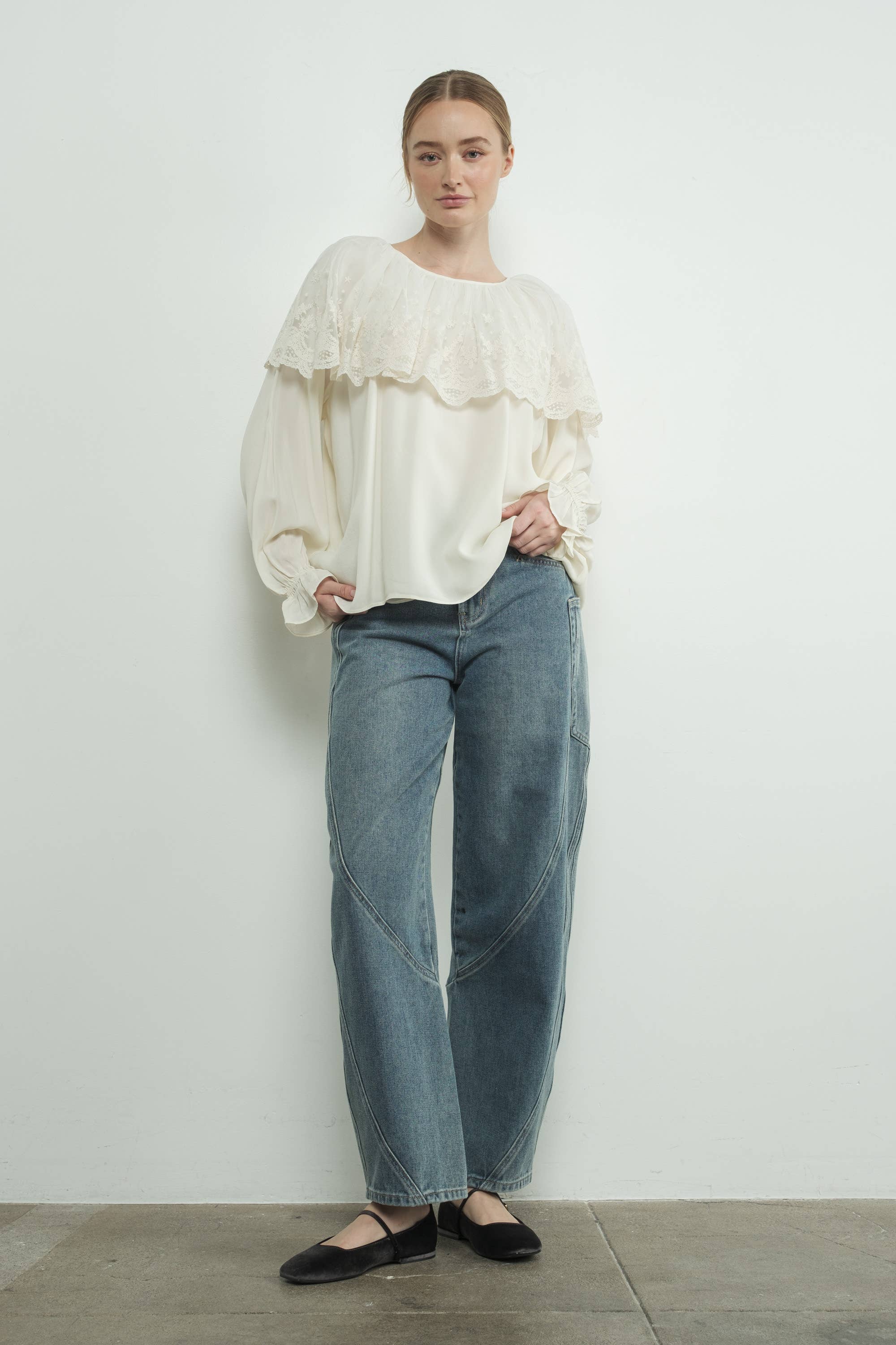 Lace Cape Blouse