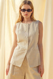 The White Sands Linen Top