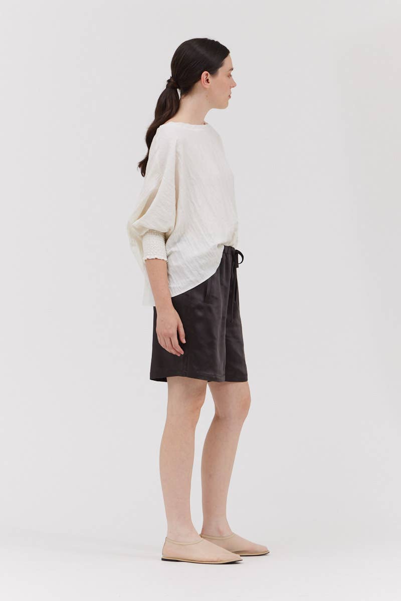 Satin Shorts |  Espresso