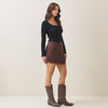 Vegan Suede Skort