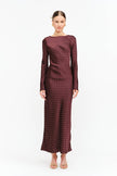 Georgie Burgundy Dot Dress