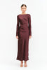 Georgie Burgundy Dot Dress