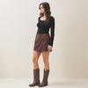 Vegan Suede Skort