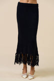 Tassel Trim Knit Skirt
