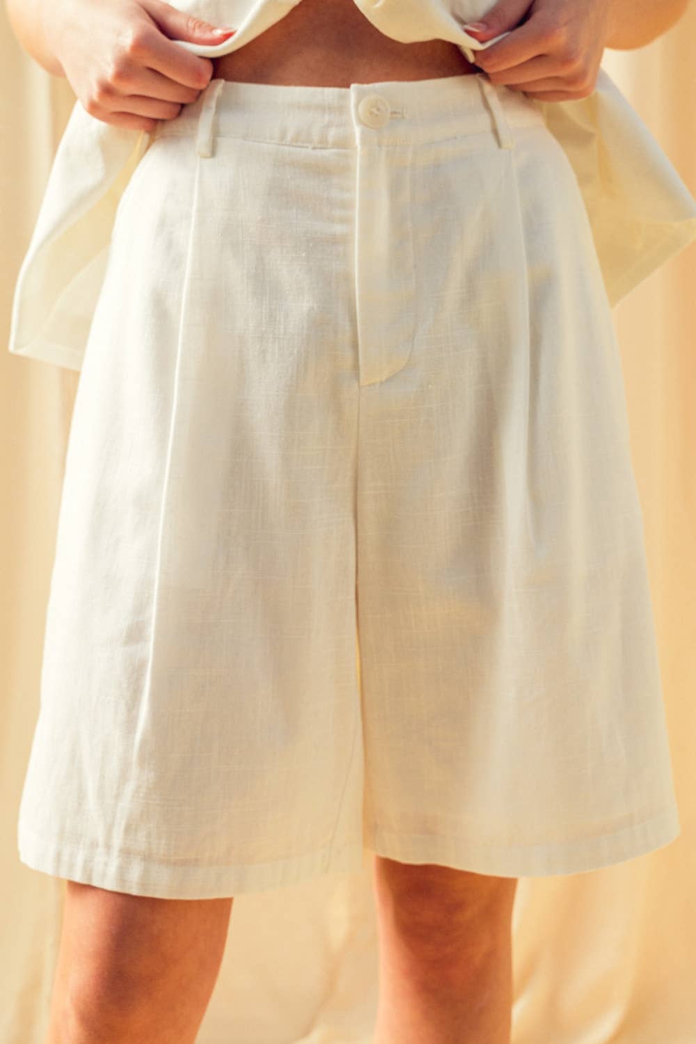 Cotton Linen Bermudas