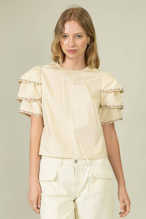 Ruffle Sleeve Top